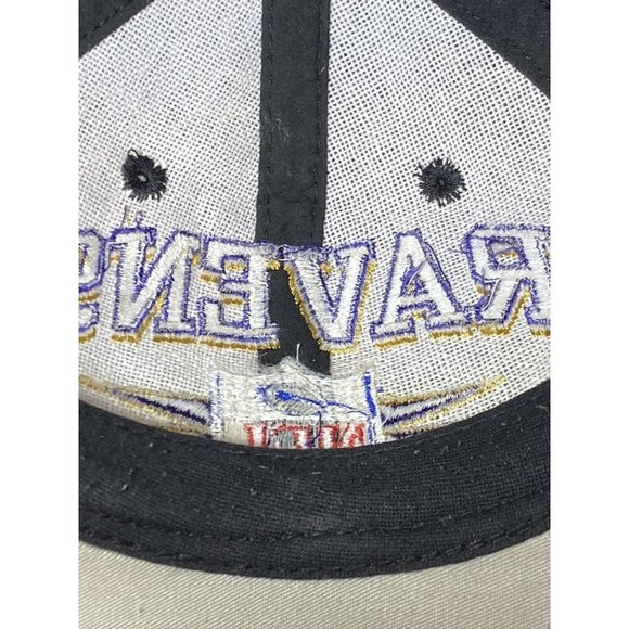 Vintage 90’s Baltimore Ravens NFL Spike Hat Snapback Black Logo Athletic Rare - Picture 13 of 13
